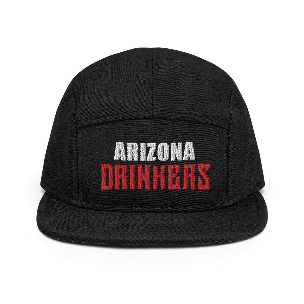 5 Panel Camper with Arizona Drinkers in Red Color on Front