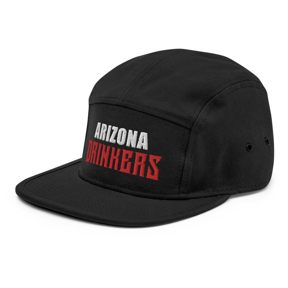 5 Panel Camper with Arizona Drinkers in Red Color on Front