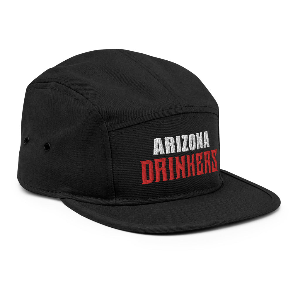 5 Panel Camper with Arizona Drinkers in Red Color on Front