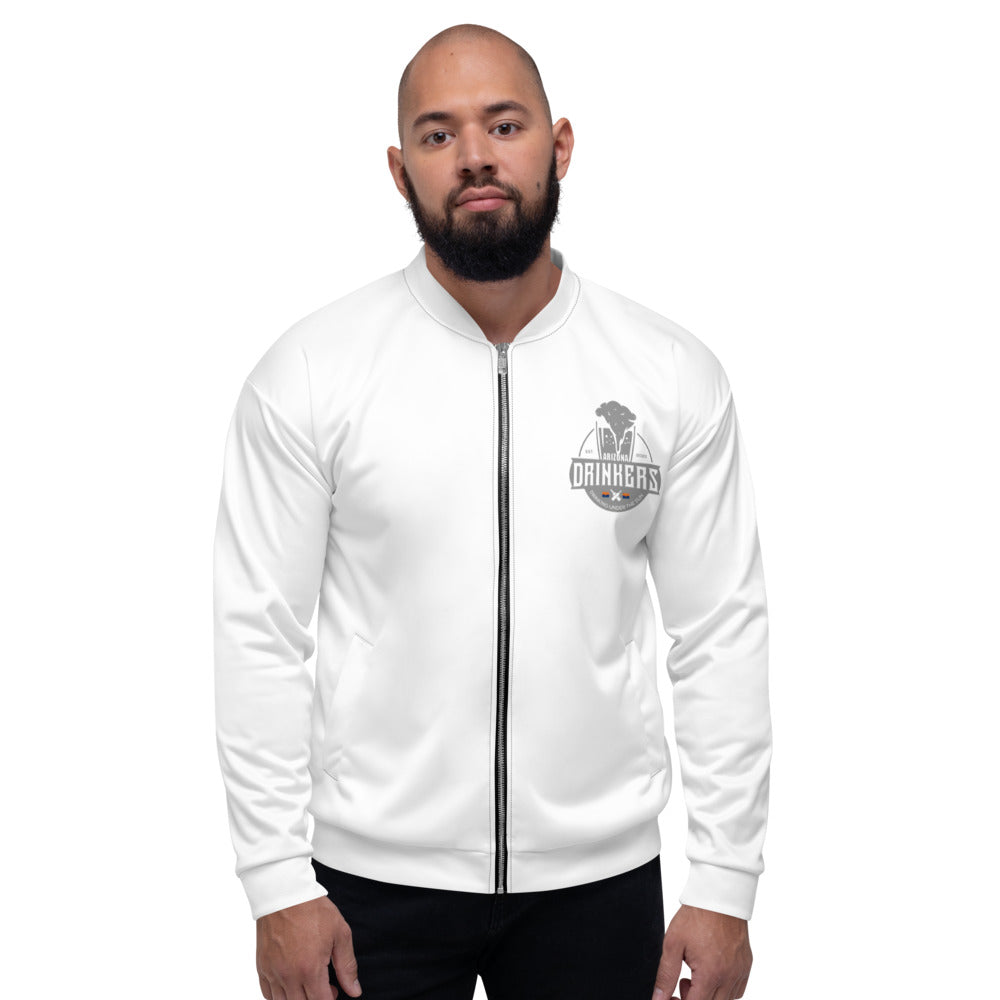 Unisex Bomber Jacket with Arizona Drinkers Logo on left chest