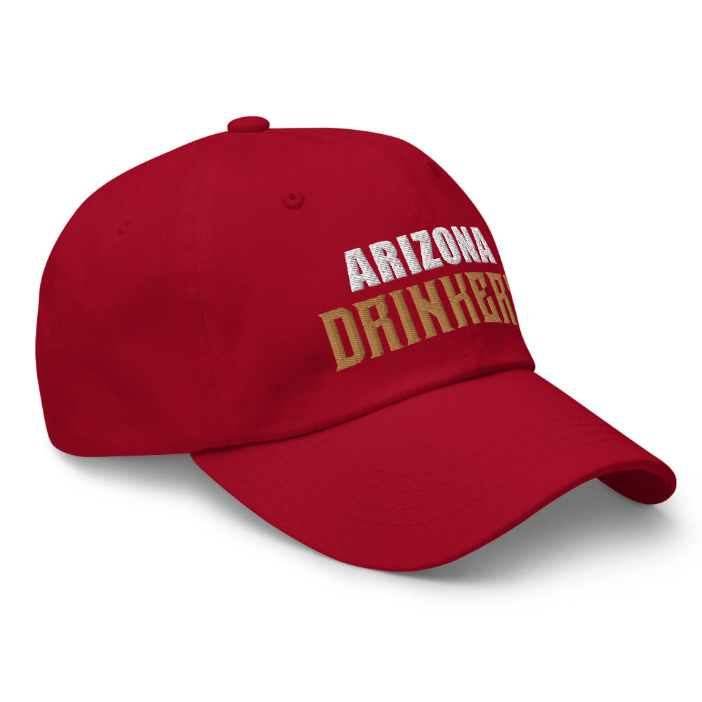 Dad hat with Arizona Drinkers in Brown Color on Front