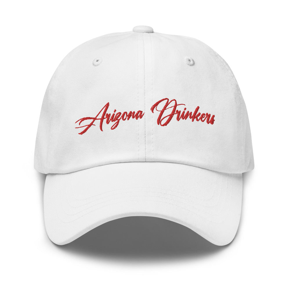 Dad hat with Arizona Drinkers in Red Color on Front