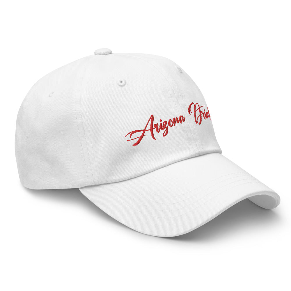 Dad hat with Arizona Drinkers in Red Color on Front