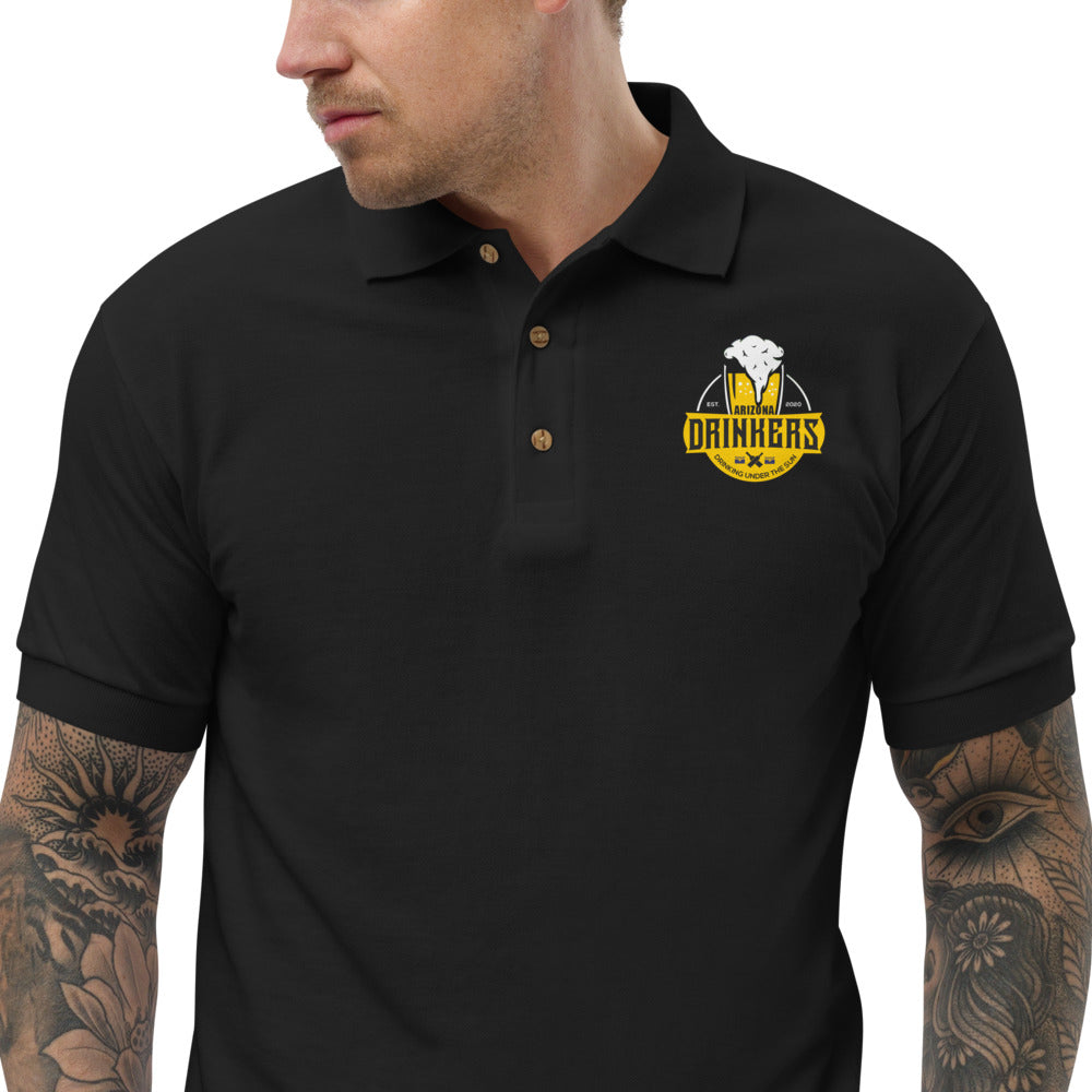 Embroidered Polo Shirt  with Arizona Drinkers Logo on left chest