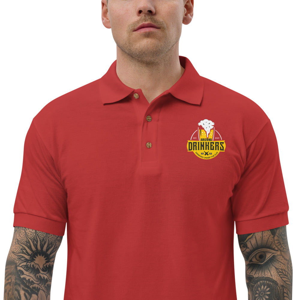 Embroidered Polo Shirt  with Arizona Drinkers Logo on left chest