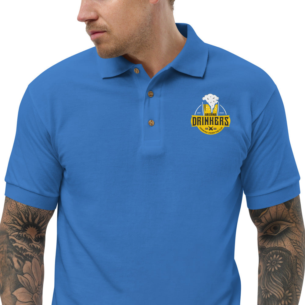 Embroidered Polo Shirt  with Arizona Drinkers Logo on left chest