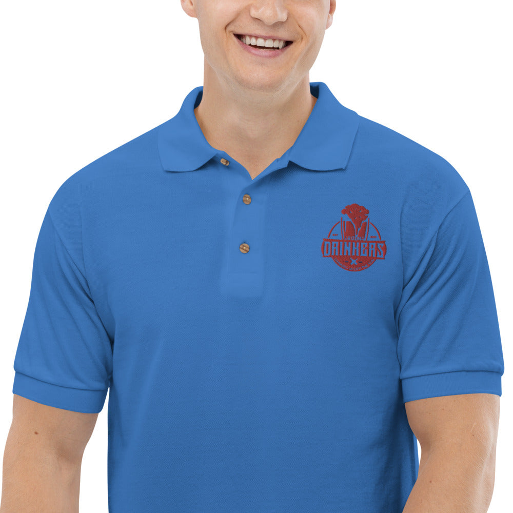 Embroidered Polo Shirt with Arizona drinkers Logo