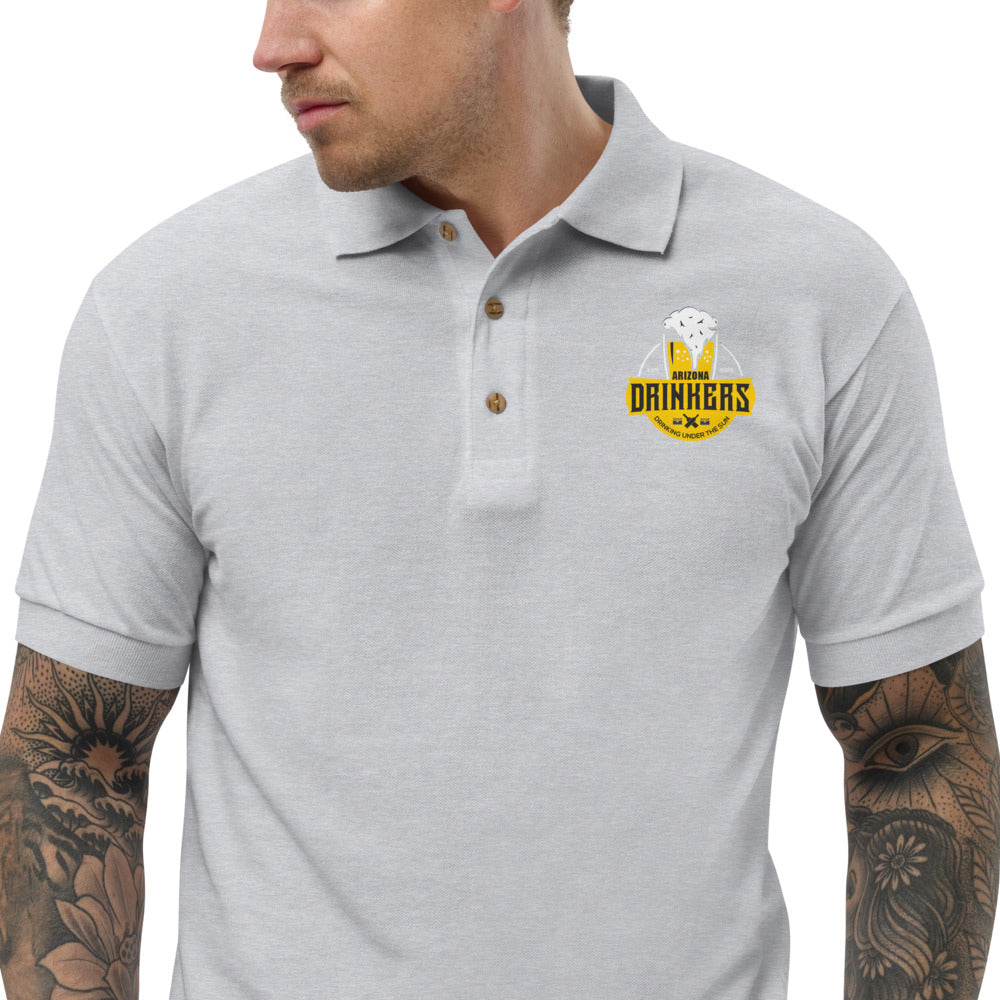 Embroidered Polo Shirt  with Arizona Drinkers Logo on left chest