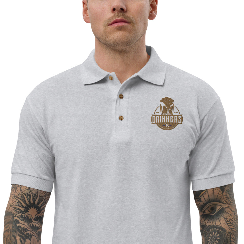 Embroidered Polo Shirt with Arizona Drinkers Logo on left chest