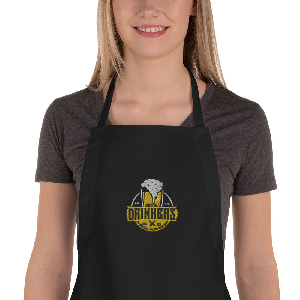 Embroidered Apron with Arizona Drinkers Logo On Front