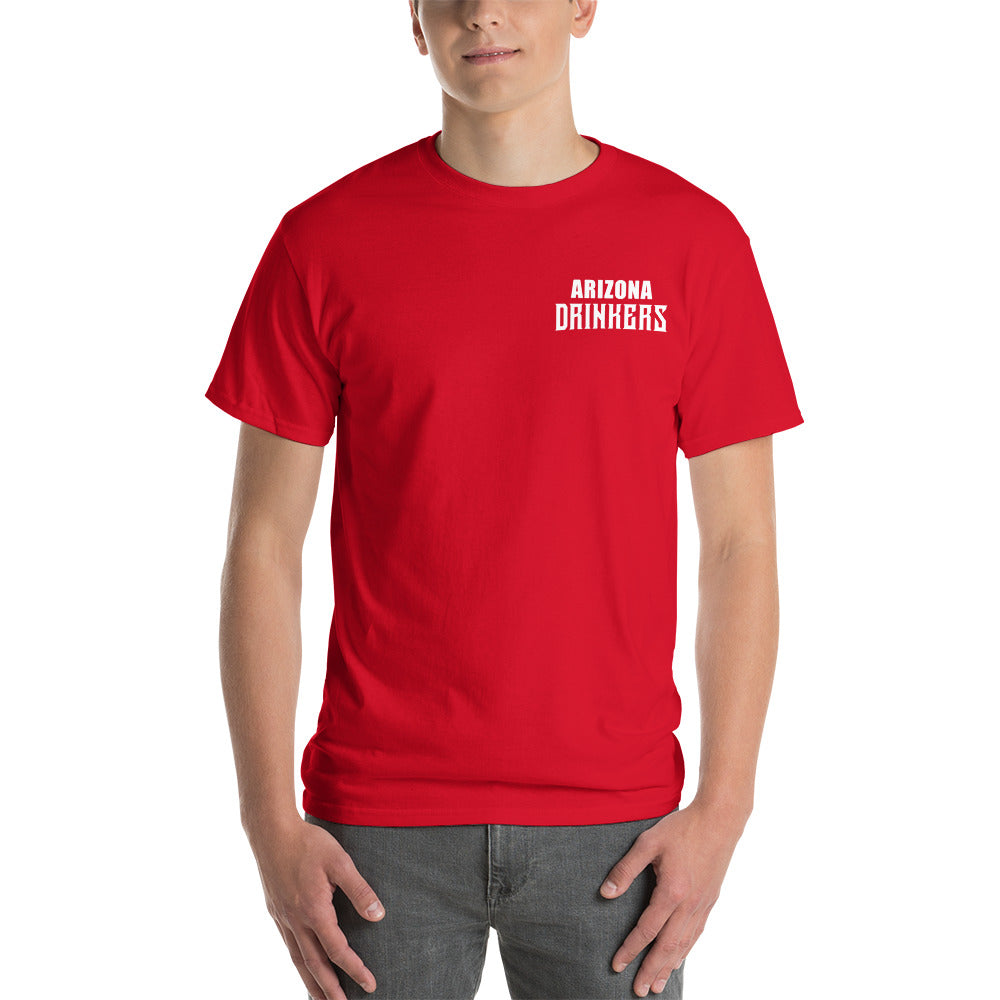 Short Sleeve T-Shirt with Arizona Text on Front and Arizona Drinkers Logo on Back