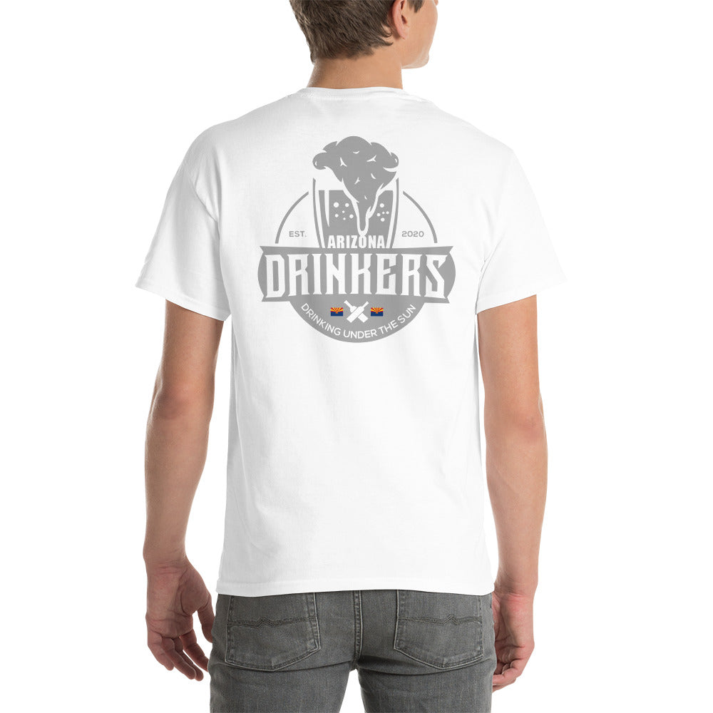 Short Sleeve T-Shirt with Arizona Text on Front and Arizona Drinkers Logo on Back