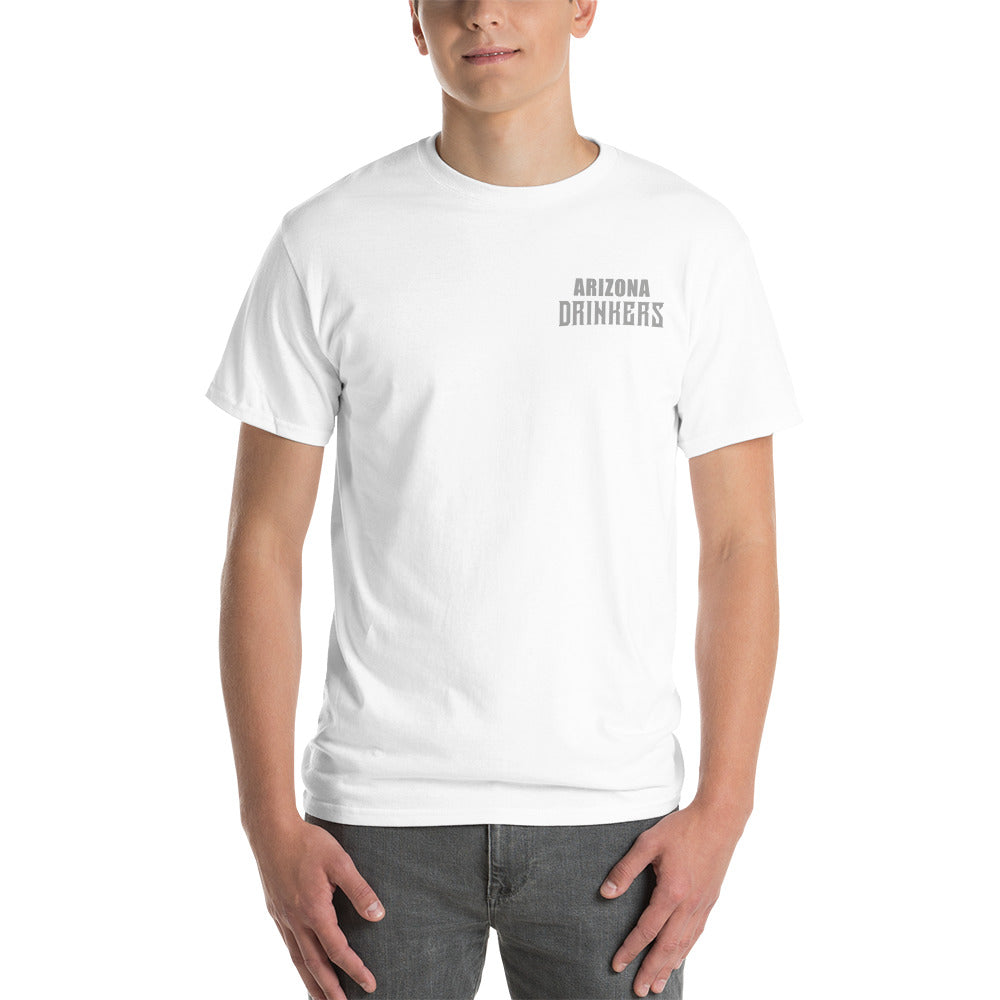 Short Sleeve T-Shirt with Arizona Text on Front and Arizona Drinkers Logo on Back