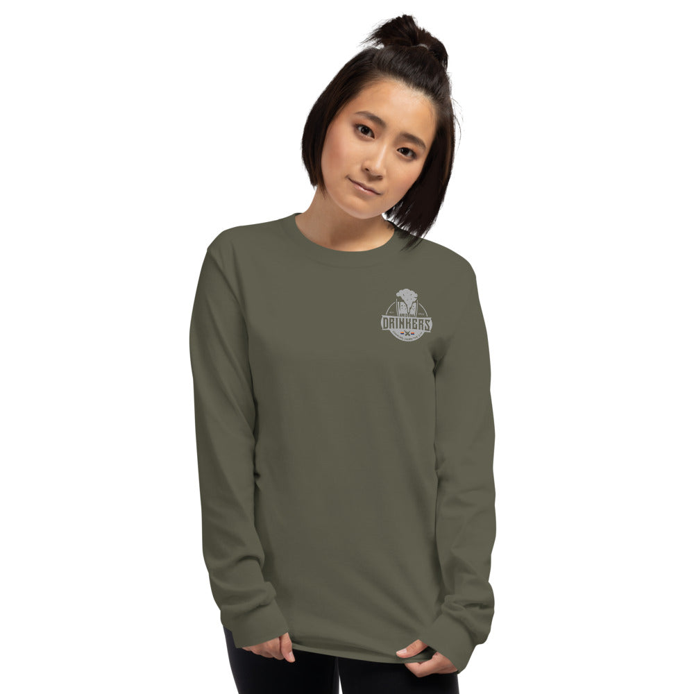 Women’s Long Sleeve Shirt with Arizona Drinkers Logo on left chest