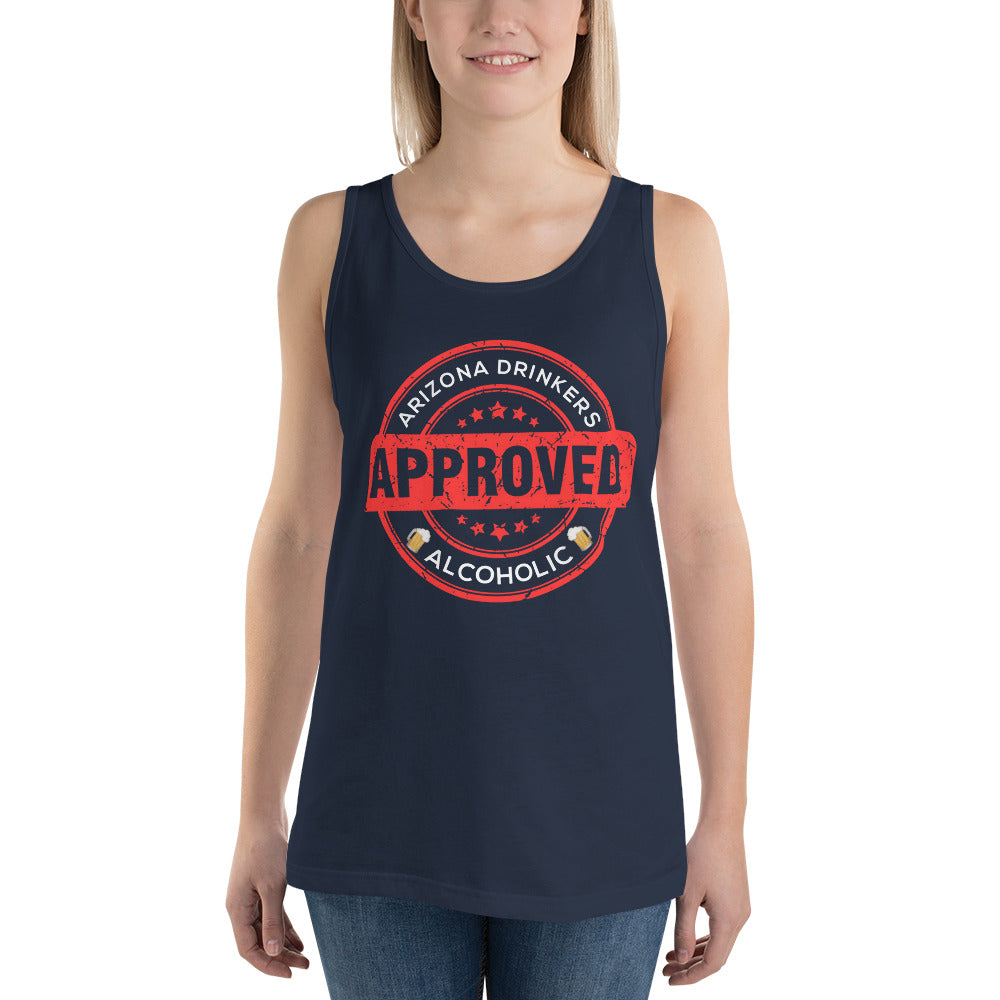 Unisex Tank Top with Drinkers Text on Front