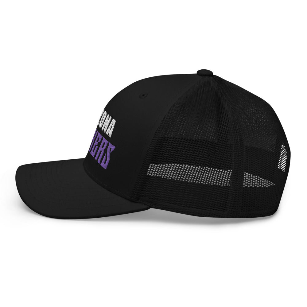 Trucker Cap with Arizona Drinkers in Violet Color on Front