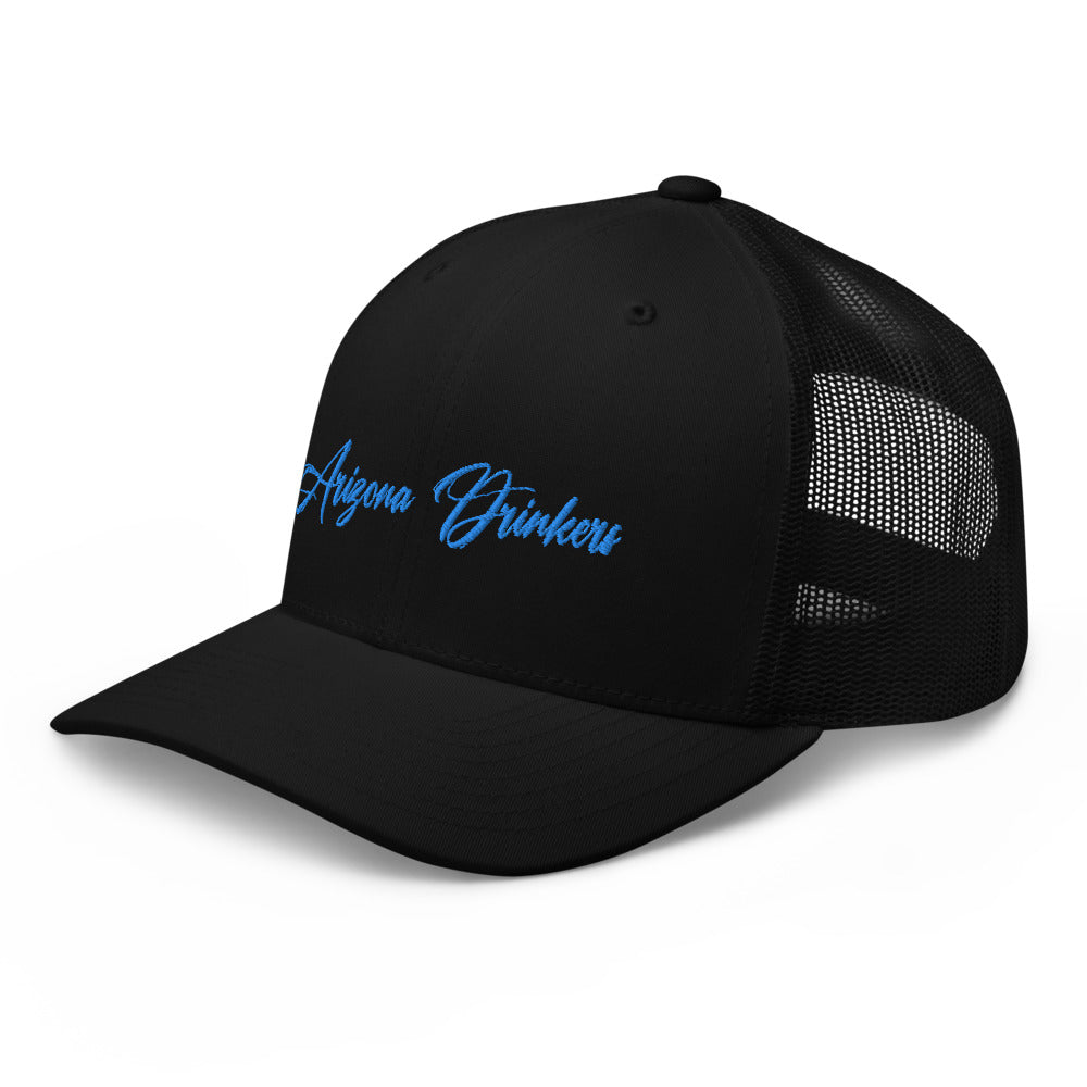 Trucker Cap with Arizona Drinkers in Blue Color on Front