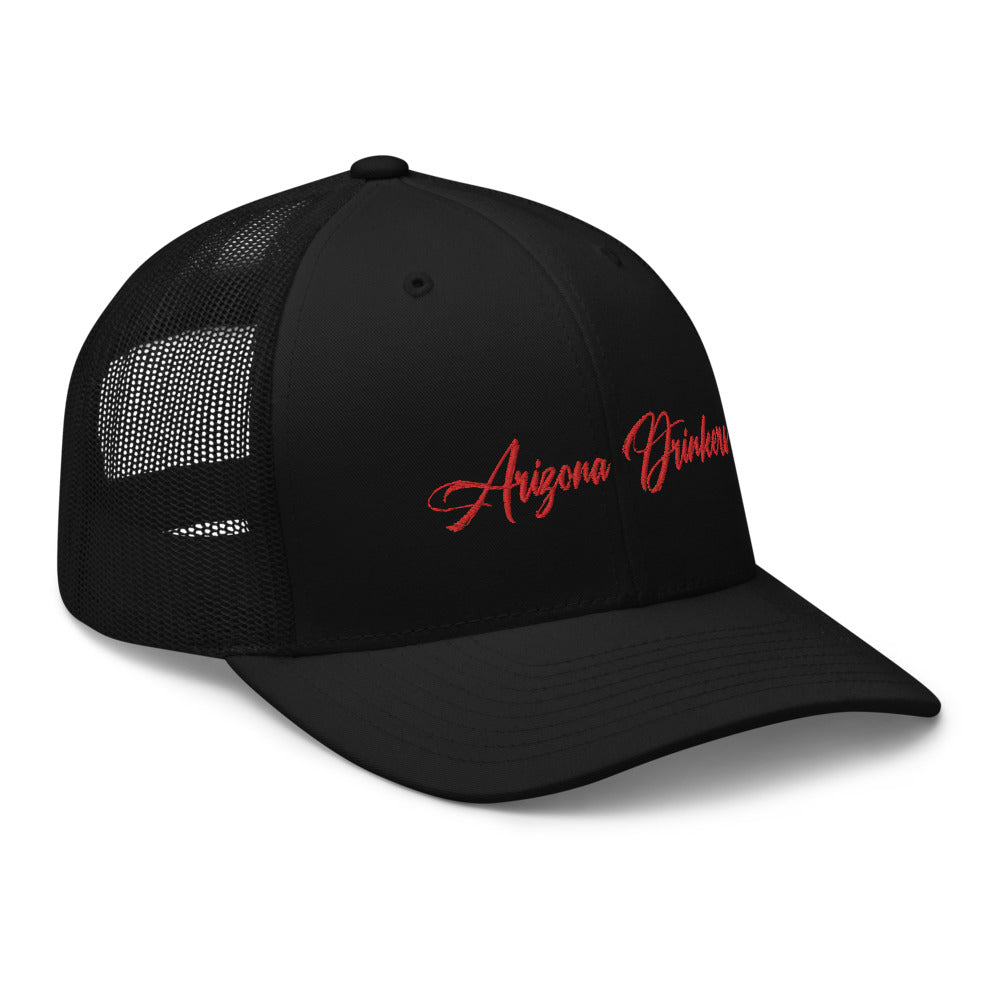 Trucker Cap with Arizona Drinkers in Red Color on Front