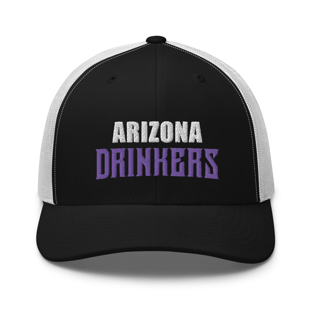 Trucker Cap with Arizona Drinkers in Violet Color on Front