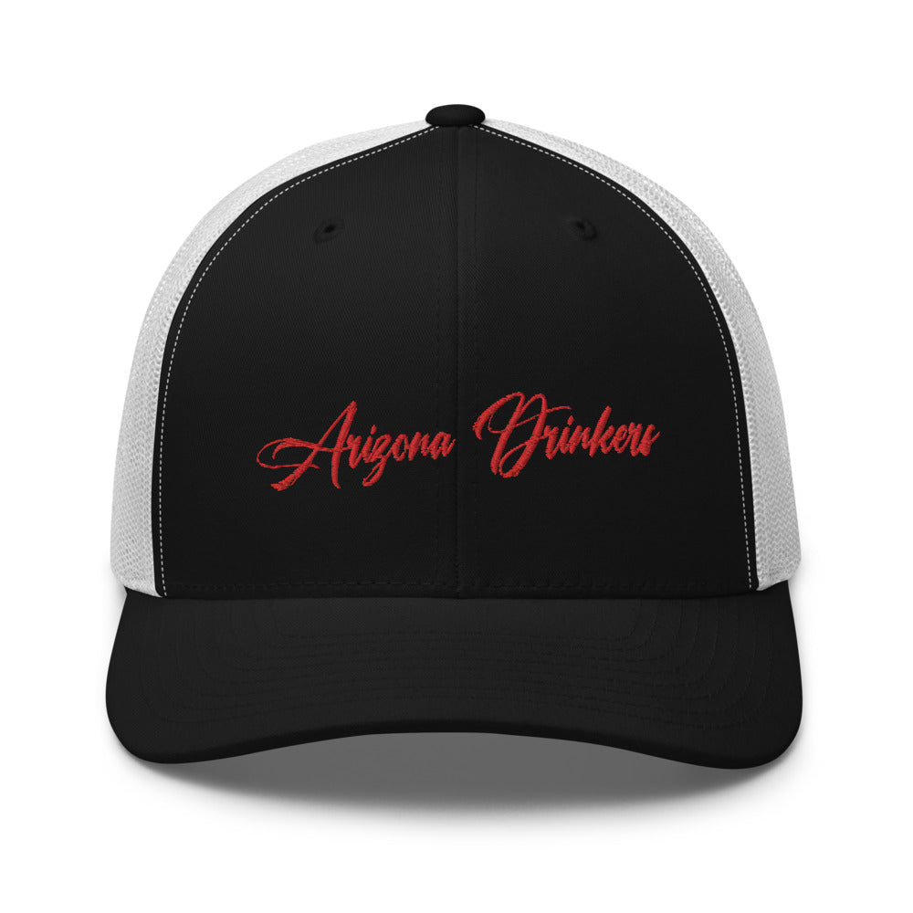 Trucker Cap with Arizona Drinkers in Red Color on Front