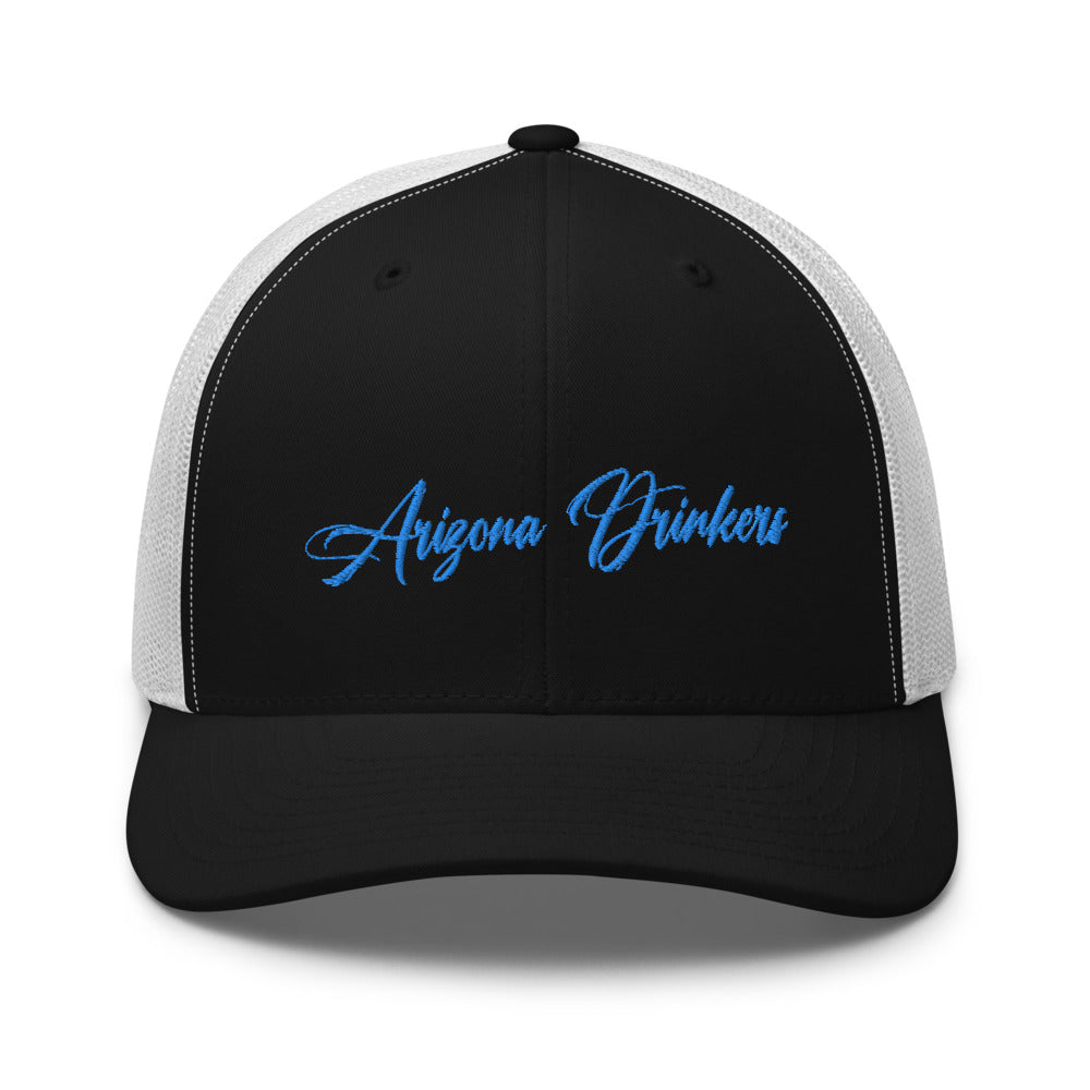 Trucker Cap with Arizona Drinkers in Blue Color on Front