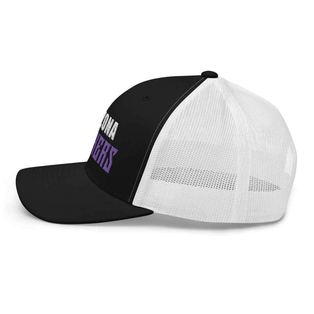 Trucker Cap with Arizona Drinkers in Violet Color on Front