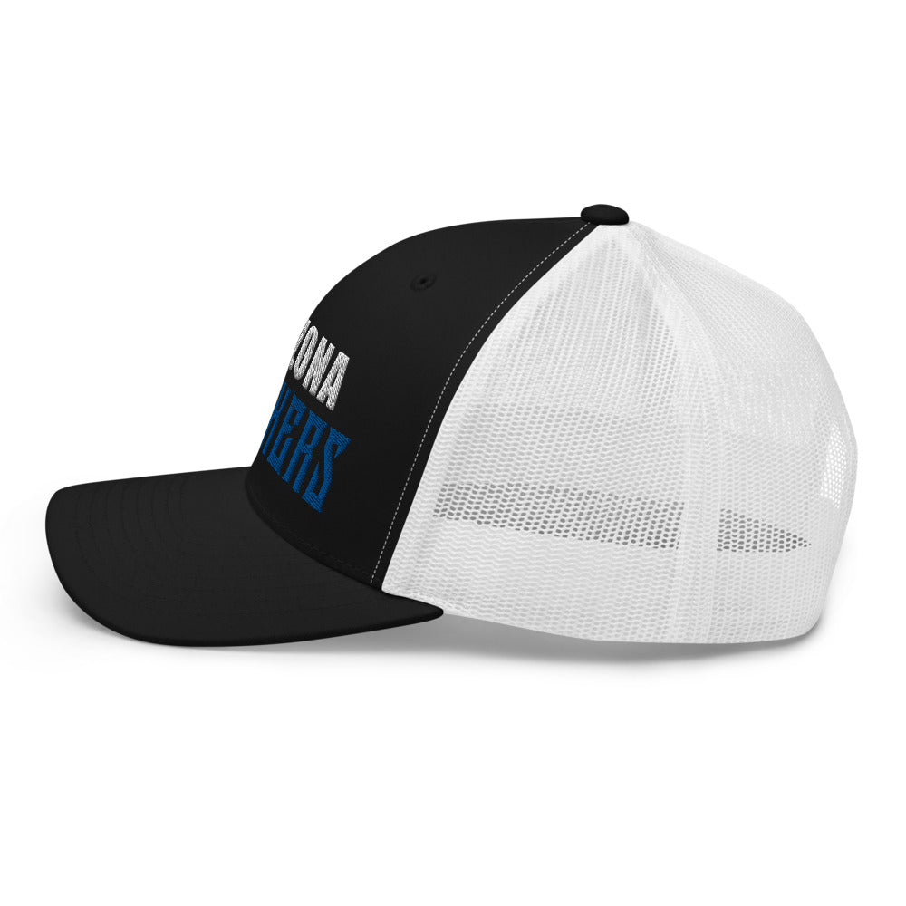 Trucker Cap with Arizona Drinkers in Blue Color on Front