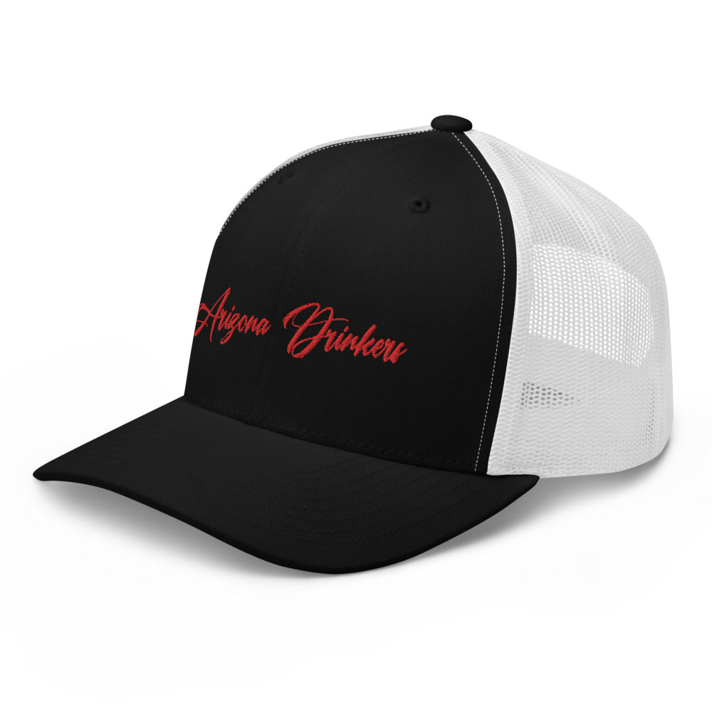 Trucker Cap with Arizona Drinkers in Red Color on Front