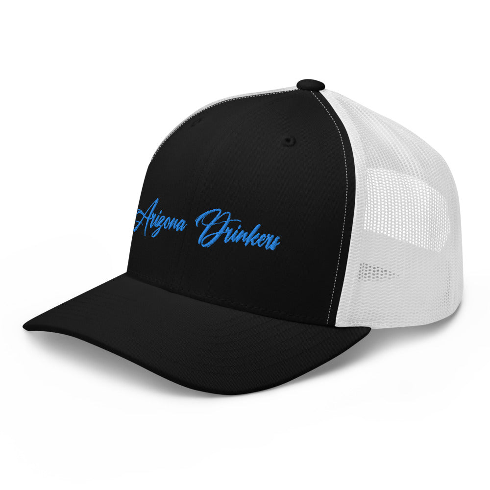 Trucker Cap with Arizona Drinkers in Blue Color on Front