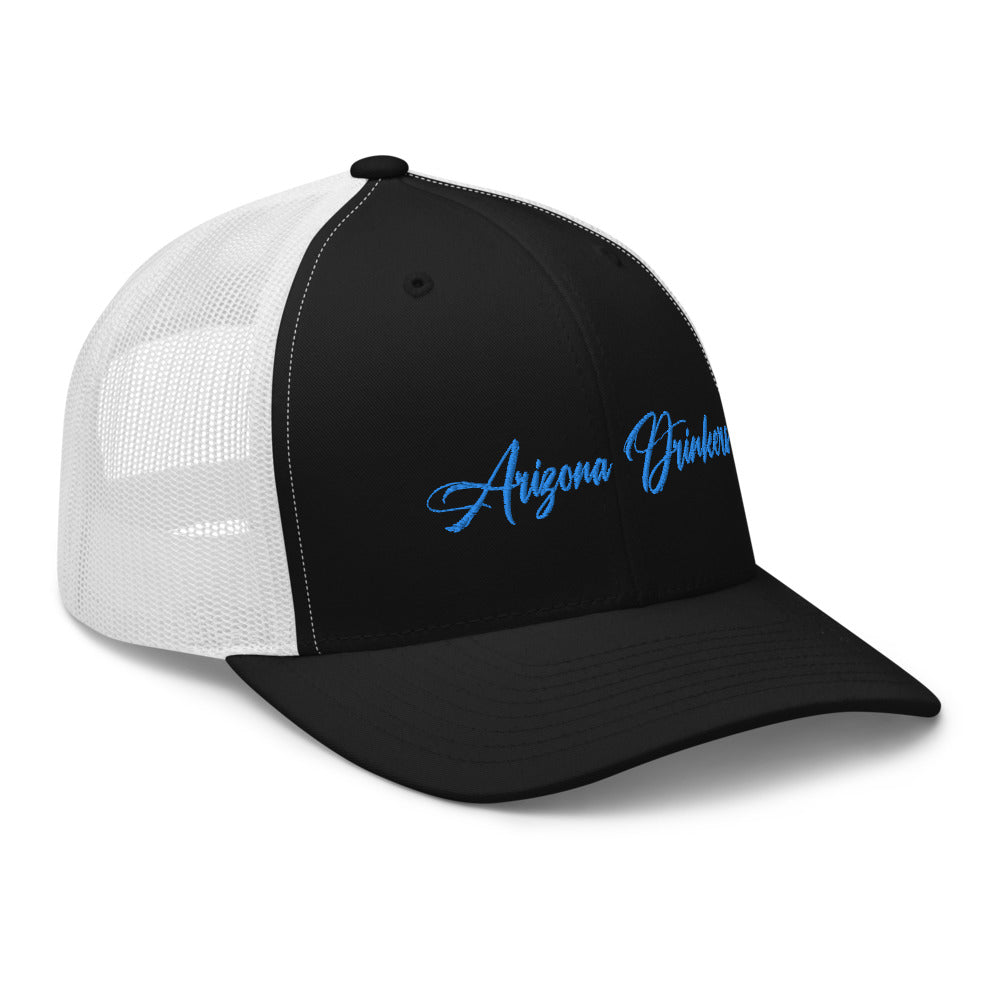 Trucker Cap with Arizona Drinkers in Blue Color on Front