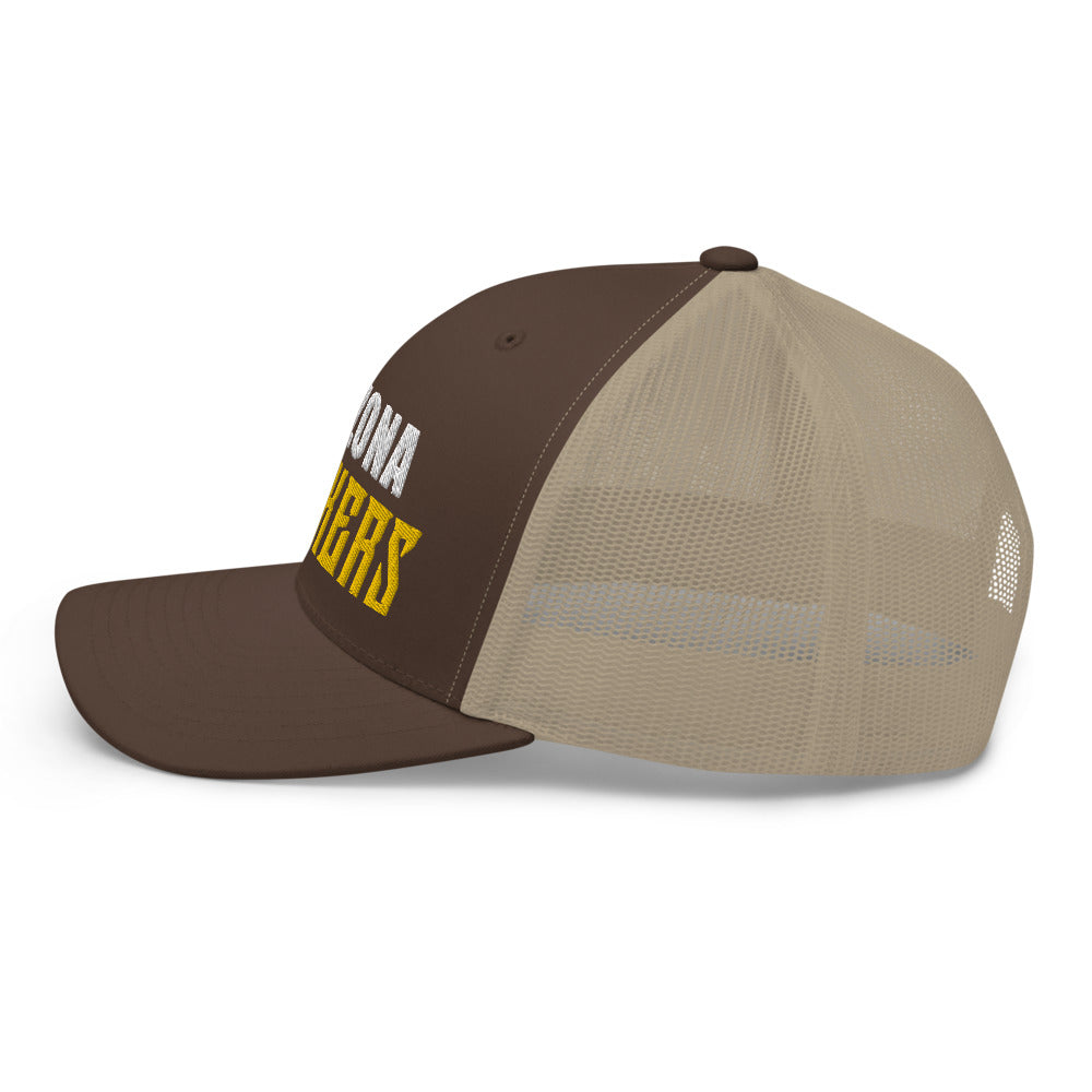 Trucker Cap with Arizona Drinkers in Yellow Color on Front