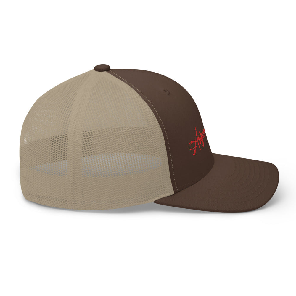 Trucker Cap with Arizona Drinkers in Red Color on Front