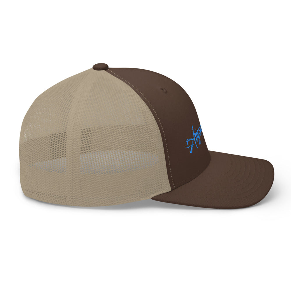 Trucker Cap with Arizona Drinkers in Blue Color on Front