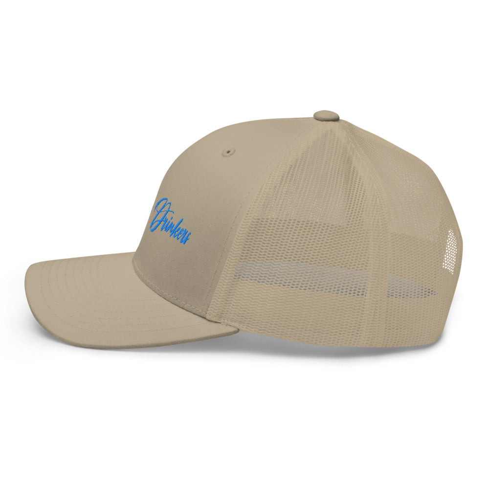 Trucker Cap with Arizona Drinkers in Blue Color on Front