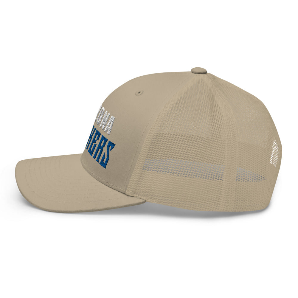 Trucker Cap with Arizona Drinkers in Blue Color on Front