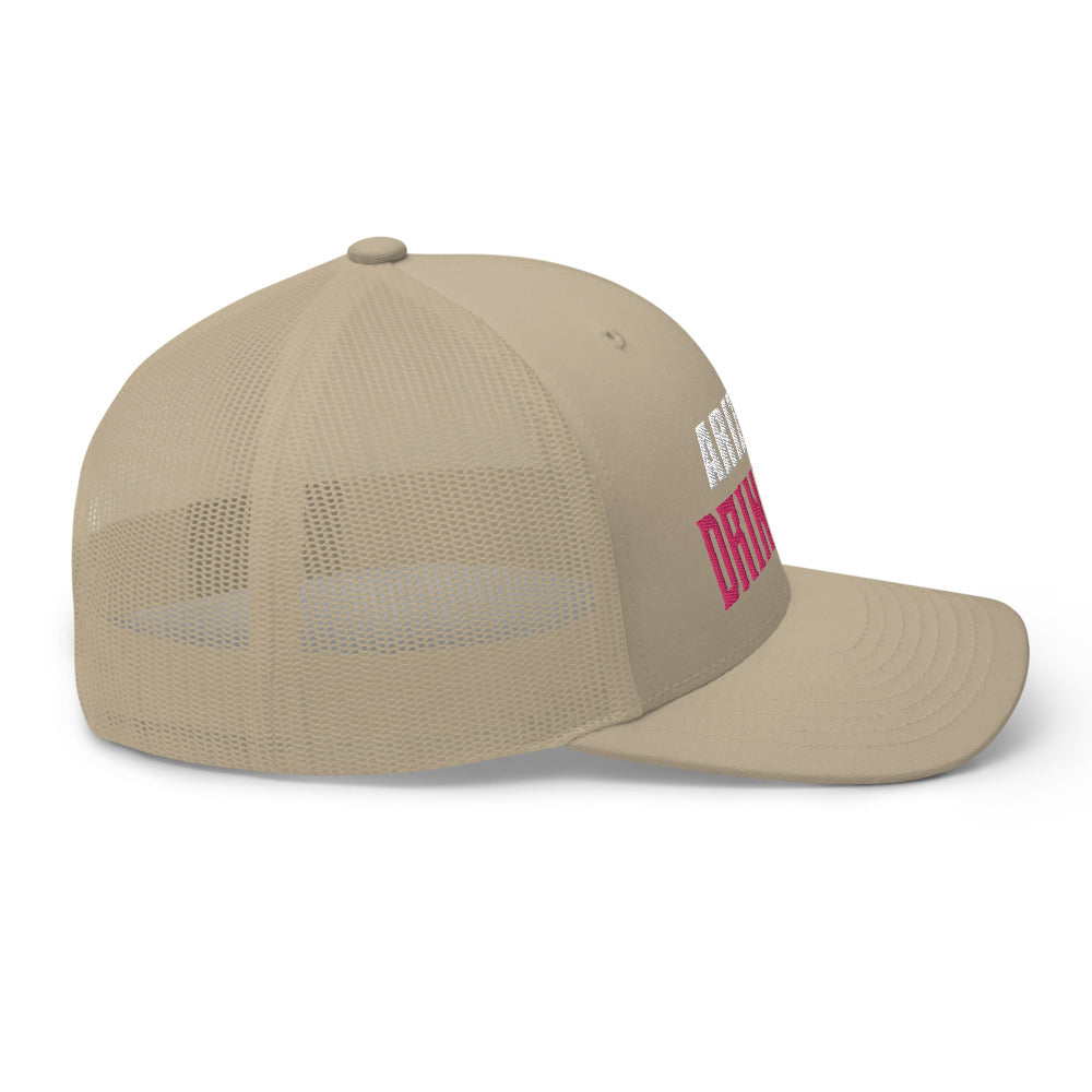 Trucker Cap with Arizona Drinkers in Pink Color on Front