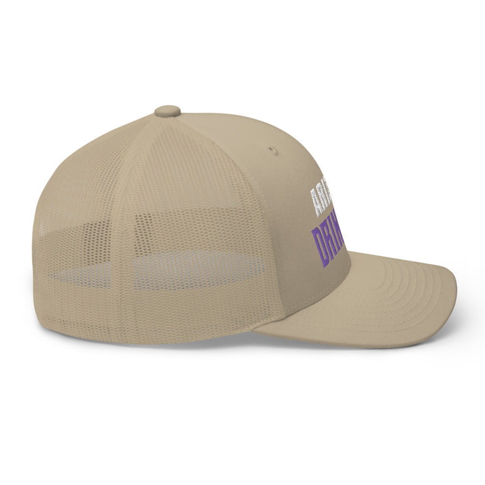 Trucker Cap with Arizona Drinkers in Violet Color on Front