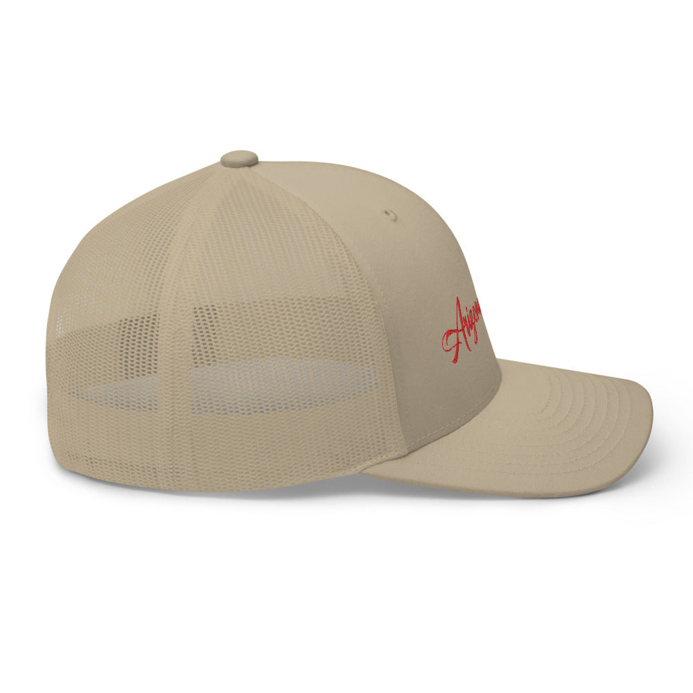 Trucker Cap with Arizona Drinkers in Red Color on Front