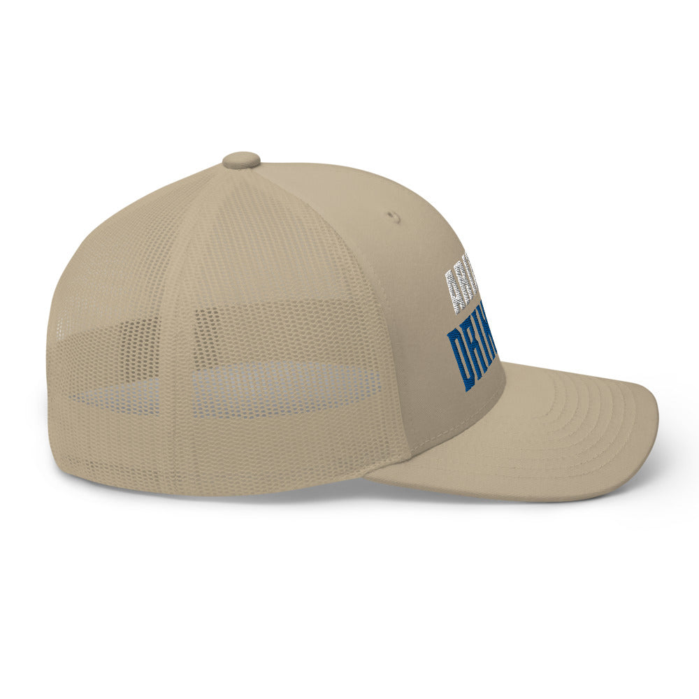 Trucker Cap with Arizona Drinkers in Blue Color on Front