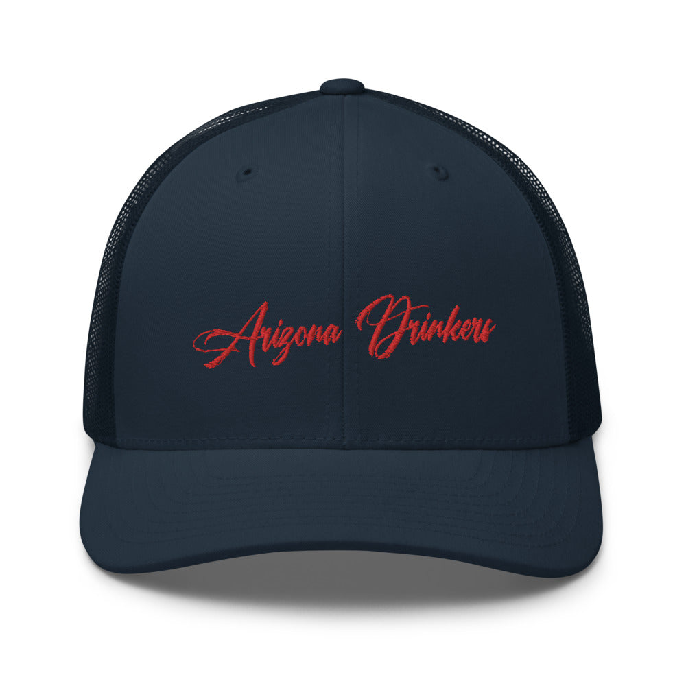 Trucker Cap with Arizona Drinkers in Red Color on Front