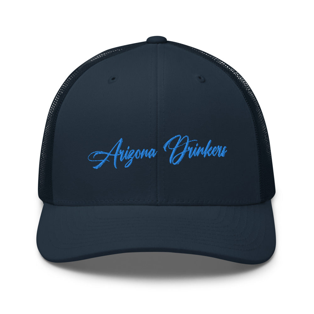 Trucker Cap with Arizona Drinkers in Blue Color on Front