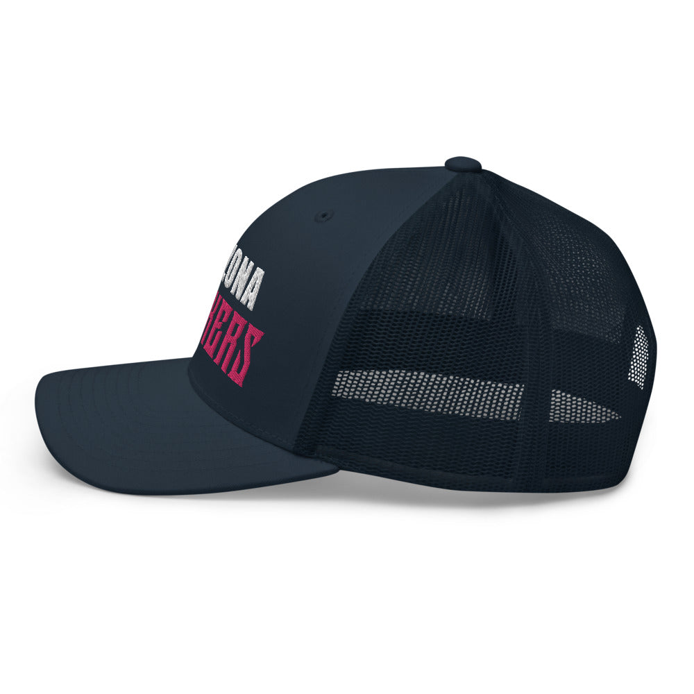 Trucker Cap with Arizona Drinkers in Pink Color on Front