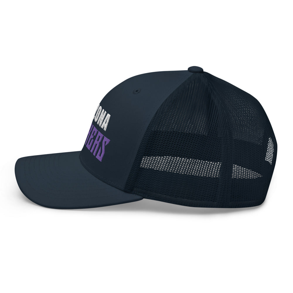 Trucker Cap with Arizona Drinkers in Violet Color on Front