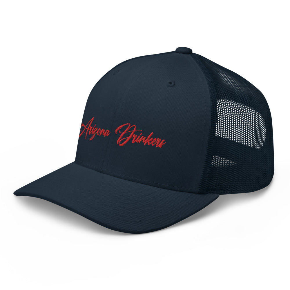 Trucker Cap with Arizona Drinkers in Red Color on Front