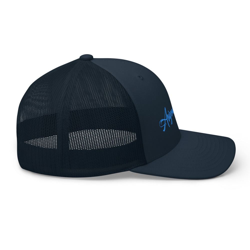 Trucker Cap with Arizona Drinkers in Blue Color on Front