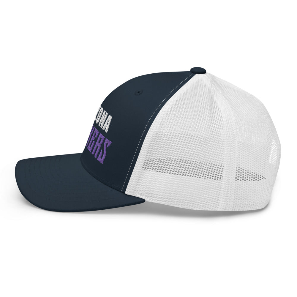 Trucker Cap with Arizona Drinkers in Violet Color on Front