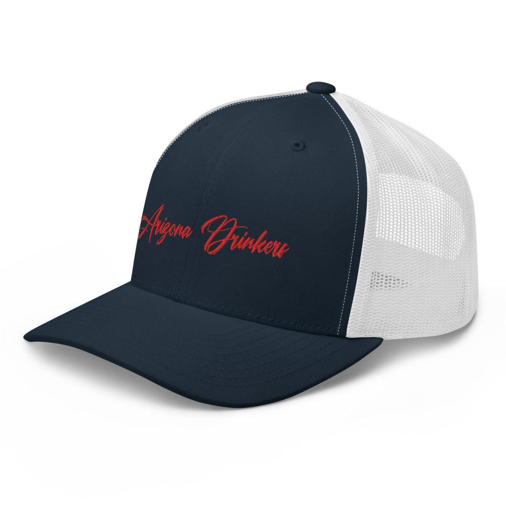 Trucker Cap with Arizona Drinkers in Red Color on Front