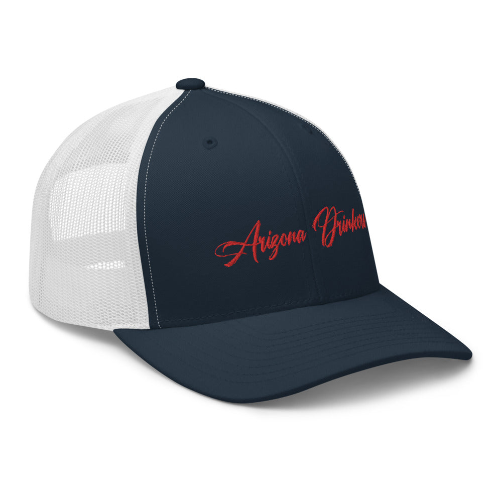 Trucker Cap with Arizona Drinkers in Red Color on Front