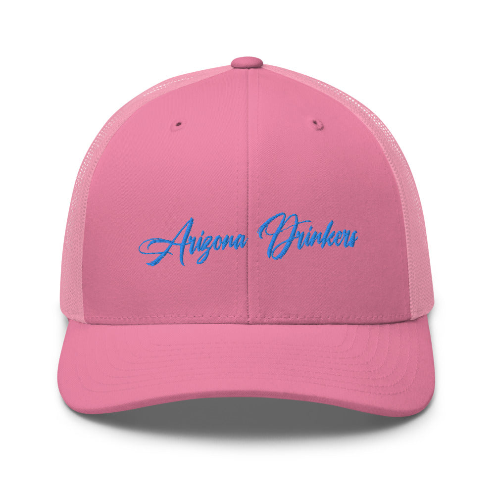 Trucker Cap with Arizona Drinkers in Blue Color on Front