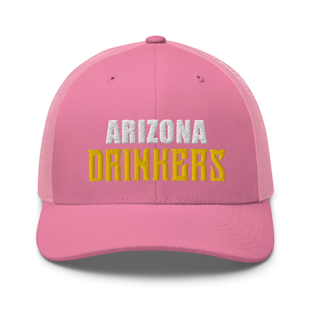 Trucker Cap with Arizona Drinkers in yellow Color on Front